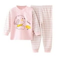 thumbnail image 1 of Ensemble de Pyjamas pour Fillettes, Haut à Col Rond et Pantalon, Vêtements de Nuit d'Été pour Filles 3-4 Ans, 1 of 3