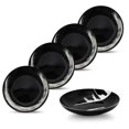 thumbnail image 1 of Ink Black Tower Bowl and Moon Plate 5 Piece Set, 1 of 4