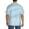 thumbnail image 5 of Disketp Men's Hawaiian Light Blue Marble Print Shirts Button Down Holiday Beach Shirts-X-Large, 5 of 7
