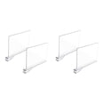thumbnail image 1 of DEEPCRAFF 4Pcs Transparent Acrylic Shelf Dividers Cabinet Partition for Home Shelves, 1 of 8