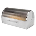 thumbnail image 1 of Oggi Stainless Steel Roll Top Bread Box with Tempered Glass Lid, 1 of 5