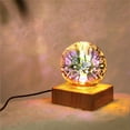 thumbnail image 2 of Steadline Romantic USB Glass Table Lamp with Colorful Lights - Valentine's Day Bedside Night Light, Energy Saving Mood Lighting for Bedroom Decor, Wedding Anniversary Gift, 2 of 8
