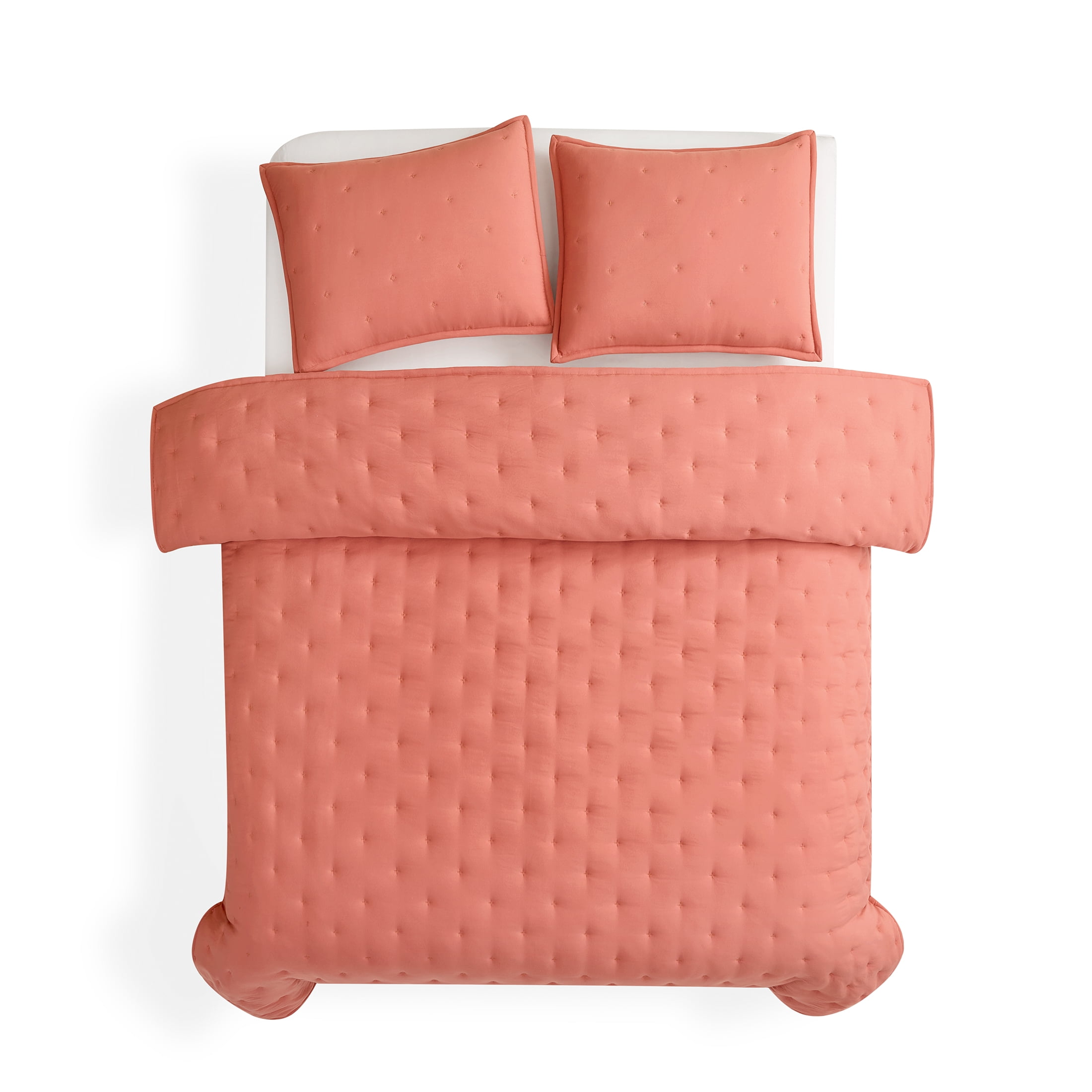 Mainstays King Comforter Set, All-Season, 3-Piece, Rust