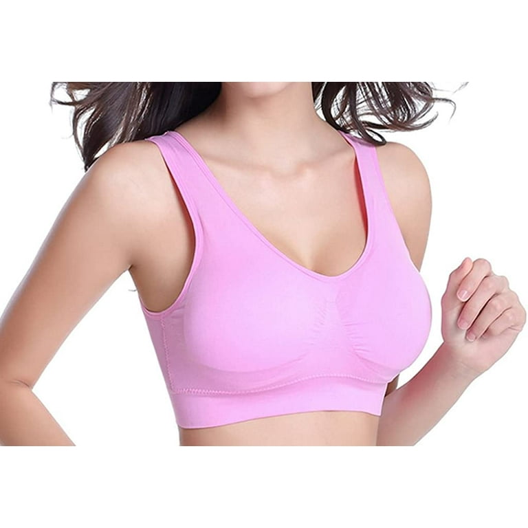Women's Workout Sports Bra with Removable Pads Comfortable Activity Sports  Bras Pack 