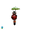 B#002, variant on Outdoor Flower Bed Decoration, 2D Flat Acrylic Ladybug Stake, Ladybug Holding Umbrella Ground Insert Figurine, Waterproof Patio & Potted Plant Yard Art-D