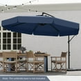 thumbnail image 5 of Costway 10 FT Offset Hanging Umbrella  Patio Cantilever Umbrella with Cover Navy, 5 of 10