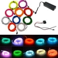 thumbnail image 4 of 1-5M Felexible Flash LED Neon Light Glow EL Strip Tube Wire Rope Battery Case New 2019, 4 of 4