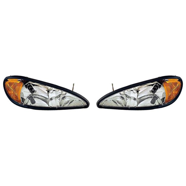 For Pontiac Grand M 99 05 Headlight Assembly Pair Driver And Passenger Side Dot Certified Walmart Com Walmart Com