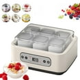 thumbnail image 1 of Leojiow 1.5L Large Capacity Probiotic Yogurt Maker Adjustable Constant Temperature And Timer Yogurt Maker Versatile Health Yogurt Maker (With 6 Glass) 26X21X15Cm White, 1 of 7