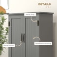 thumbnail image 5 of HOMCOM Gray Farmhouse Kitchen Pantry Cabinet, 48.5" Tall Storage Cupboard with Adjustable Shelves and 4 Doors, Engineered Wood Accent Cabinet for Kitchen, Bathroom or Dining Room, 5 of 8
