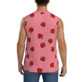 thumbnail image 4 of Daiia Strawberries Printed Men's Tank Tops,Casual Soft Sleeveless Gym Muscle Shirts Bodybuilding Tee-Large, 4 of 8