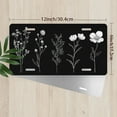 thumbnail image 2 of Black and white Wildflowers Front License Plate, Metal License Plate, Funny Standard Plates Personalized Novelty Decorative For Men/Women/Boys/Girls Car 6×12 Inch, 2 of 6