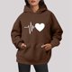 thumbnail image 2 of WILLBEST Sudadera con Capucha y Cordón Ajustable, Estilo Casual, para Mujer, Ideal para Otoño E Invierno, Perfecta para Actividades Al Aire Libre Tallas Grandes, con Estampado de Letras Chica​​, 2 of 6