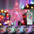 thumbnail image 1 of Christmas Tree Topper Stars Battery 11 LED RGB Christmas Decoration Topper Star Indoor Waterproof Glitter Star Tree Lights with Timer Function for Chr, 1 of 4