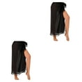 thumbnail image 2 of Qarigey para niñas Faldas de playa de verano transpirables bohemias elegantes Faldas largas negras Largo negro 2piezas, 2 of 6
