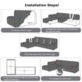 thumbnail image 5 of LA MEACK Sofa Slipcover for L-Shaped Sectional Couch Covers 2-Piece Sofa Cover Furniture Protector Stretch Couch Slipcover with 2 pcs Pillow Covers(Light Grey), 5 of 8