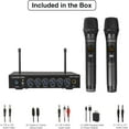 thumbnail image 6 of Sound Town 100 Channels Wireless Microphone Karaoke Mixer System with 2 Metal Handheld Microphones, Optical (Toslink), AUX, for Smart TV, Home Theater, Sound Bar (SWM16-2MEGA), 6 of 7