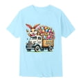 thumbnail image 4 of MIASHUI T-Shirts Graphiques de Pâques pour Garçons Doux Décontractés à Manches Courtes Hauts Colorés pour Enfants Bleu Pâle, 1-2 Ans, 4 of 4