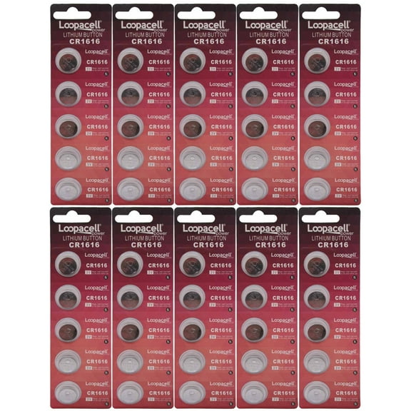 50 CR1616 Camera Watch Lithium Batteries