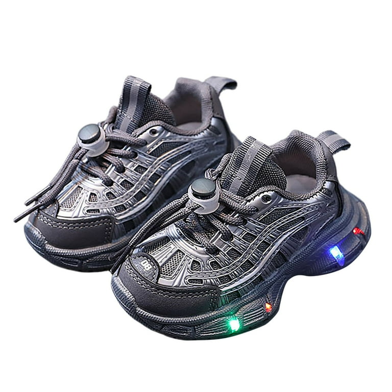 Splozh Kids Shoes Toddler Boys Girls Athletic Running Sports Sneakers Non Slip Lightweight Sneakers Light up Shoes LED Sneakers for Toddler Little