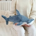 thumbnail image 5 of 55cm Cute Gray Blue Shark Doll Plush Toy Stuffed Soft Sea Animal Fish Pillow Appease Toys for Kids Girls Birthday Gifts Decor, 5 of 7
