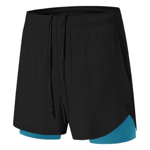 GEWSEY Womens Running Athletic Shorts with Liner Pockets, Quick Dry Cycling Tennis Workout Yoga Gym Hiking Jogger Outdoor Shorts (Dark Blue, XL)