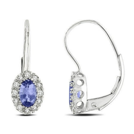 Amour Oval Cut Tanzanite Stud Earrings