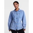 thumbnail image 2 of Scenario Women's and Women's Plus Chore Jacket with Long Puff Sleeves, Sizes XS-4X, 2 of 8