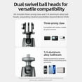 thumbnail image 4 of TELESIN Camera Mount Magnetic Aluminum Alloy Dual Rotatable Ball Head, Camera Mount Adapter & 1/4 Inch Screw Mount Adapter Replacement for 11/10, 4 of 7