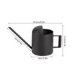 thumbnail image 4 of Watering Can Stainless Steel Long Spout Plant Flower Irrigation Pot Garden Accessory Matte Black, 4 of 4
