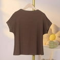 thumbnail image 4 of Womens Tops Plus Size Clearance! Xunlbb Fashion Women's Summer Casual Solid Color Loose Sleeveless V-Neck Top ,T-shirt Tunic Tops Brown, 4 of 6
