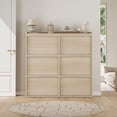 thumbnail image 1 of Bingirl Armoire à Chaussures avec 6 Tiroirs Basculants Armoire à Chaussures en Bois avec Tablette Réglable Rangement pour Chaussures pour Entrée Armoire à Chaussures Dissimulée pour Couloir Salon Chêne Naturel, 1 of 6