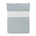 thumbnail image 1 of European Microfiber Bedspread Set, Portuguese Style Geometric Detailed Abstract Geometrical Shapes Print, Soft Bedding Set with Pillow Shams & Comforter, 3 Sizes, Blue White, by Ambesonne, 1 of 1