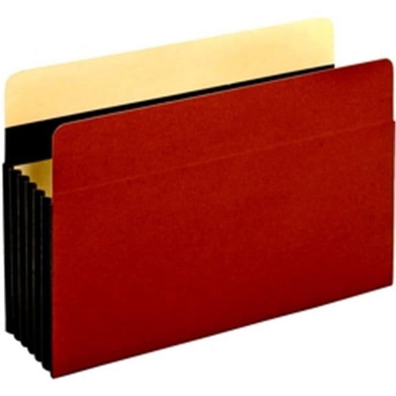 Pendaflex Heavy-Duty File Pockets, 7" Expansion, Legal Size, Redrope, 5/Box (15446HD)