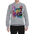 thumbnail image 3 of Cute Cat | Dean Russo Art Animal Lover Unisex Crewneck Sweatshirt, Heather Grey, Large, 3 of 6