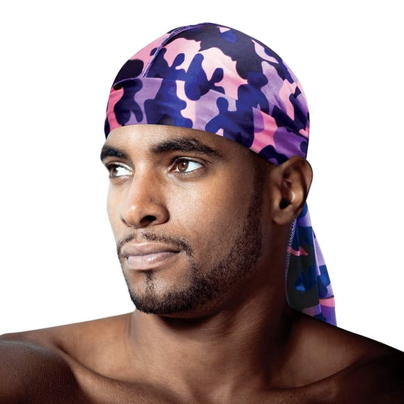 Tyche Durag Soyeux Royal Collection Soyeuse Ultra Extensible Camo Violet