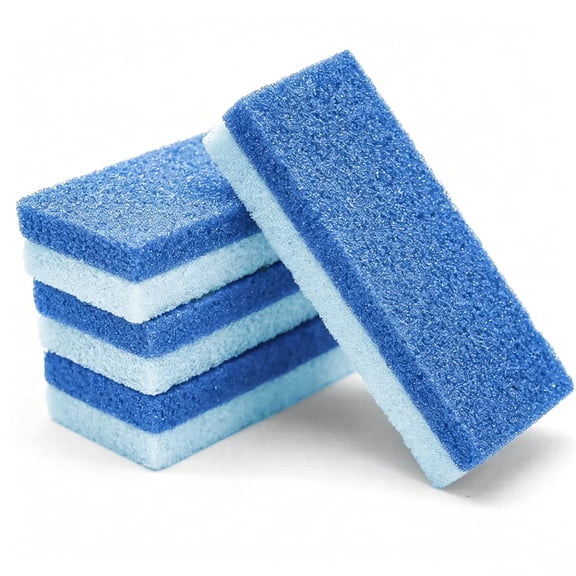 Foot Pumice Stone 4 Pack Double Sided Callus Remover Foot Scrubber for Dead Skin Cracked Heels, Coarse Fine Pedicure Tool, Blue