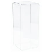 Pioneer Plastics 576C Clear Plastic Beveled Edge Display Case, 6" W x 7" D x 15.5" H (Mailer Box), Pack of 2