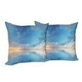 thumbnail image 6 of Ambesonne Blue Throw Pillow Cover 2 Pack, Ocean Horizon Clouds Sky, 18", Blue, 6 of 6
