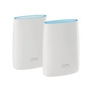 NETGEAR - Orbi AC3000 Tri-Band Mesh WiFi System with Router + 1 Satellite Extender, 3Gbps (RBK50)
