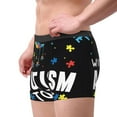 thumbnail image 2 of Susaid I Love With Autism To The Moon And Back Print Men's Mesh Boxer Briefs Cooling Breathable Sports Underwear Wide Waistband Boxer Briefs W/Fly-Small, 2 of 5