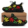 thumbnail image 1 of Zapatos planos con estampado 3D de hojas de marihuana para mujer, transpirables, de primera calidad, informales, cómodos para caminar., 1 of 6