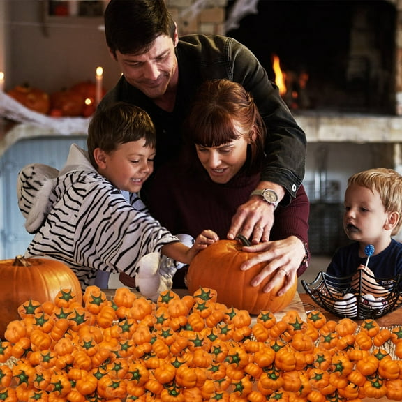 10-Pack Foam Pumpkins Halloween Decorations - Realistic Crooked Pumpkins for Porch Decor, Christmas Centerpieces & Fall Photo Props, Reusable Waterproof Decorations