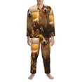 thumbnail image 3 of Fotbe Pastoral Sunflower Corgi Pijama de Hombre con Estampado de Manga Larga, Conjunto de 2 Piezas, Ropa de Dormir Suave y Cómoda con Bolsillos-Small, 3 of 7