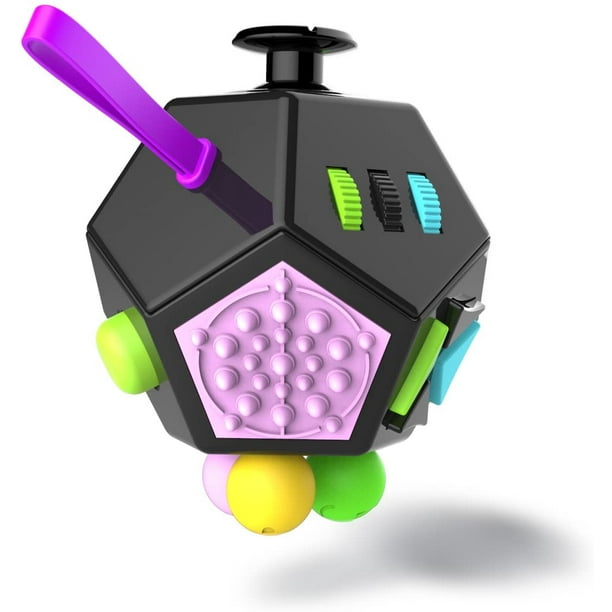 Fidget Cube Gris-Noir - Fidget Toys - Jouets anti-stress - Balle anti- stress - Haute