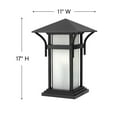thumbnail image 5 of 1 Light Large Outdoor Low Voltage Pier Mount Lantern in Craftsman-Coastal Style 11 inches Wide By 17 inches High-Anchor Bronze Finish-E26 Medium Lamp, 5 of 8