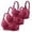Red, variant on Jelly Bras for Women Plus Size Comfort Soft No Underwire Bra Full Coverage Supportive Bra for Women Wife Winter Daily Casual Outfit Bra