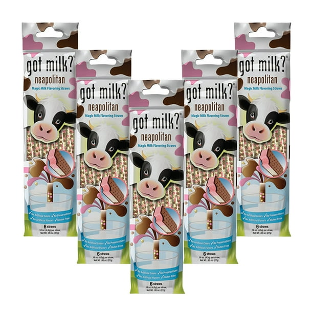 (5 Pack) Got Milk? Magic Milk Flavoring Straws