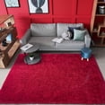 thumbnail image 3 of Lochas Soft Modern Area Rugs Fluffy Carpets for Living Room Bedroom Indoor Home Decor Nursery Rug,4'X6',Wine Red, 3 of 7