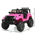 thumbnail image 2 of Costway 12V Kids Ride On Truck Car w/ Remote Control MP3 Music LED Lights Pink, 2 of 10